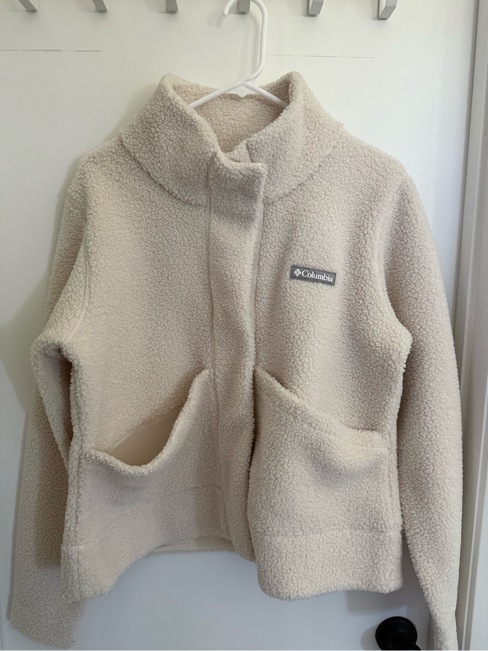 Columbia Off-White/Cream Sherpa Fleece Jacket